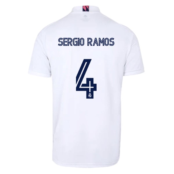 Camiseta Real Madrid Primera Equipación NO.4 Sergio Ramos 2020-2021 Blanco